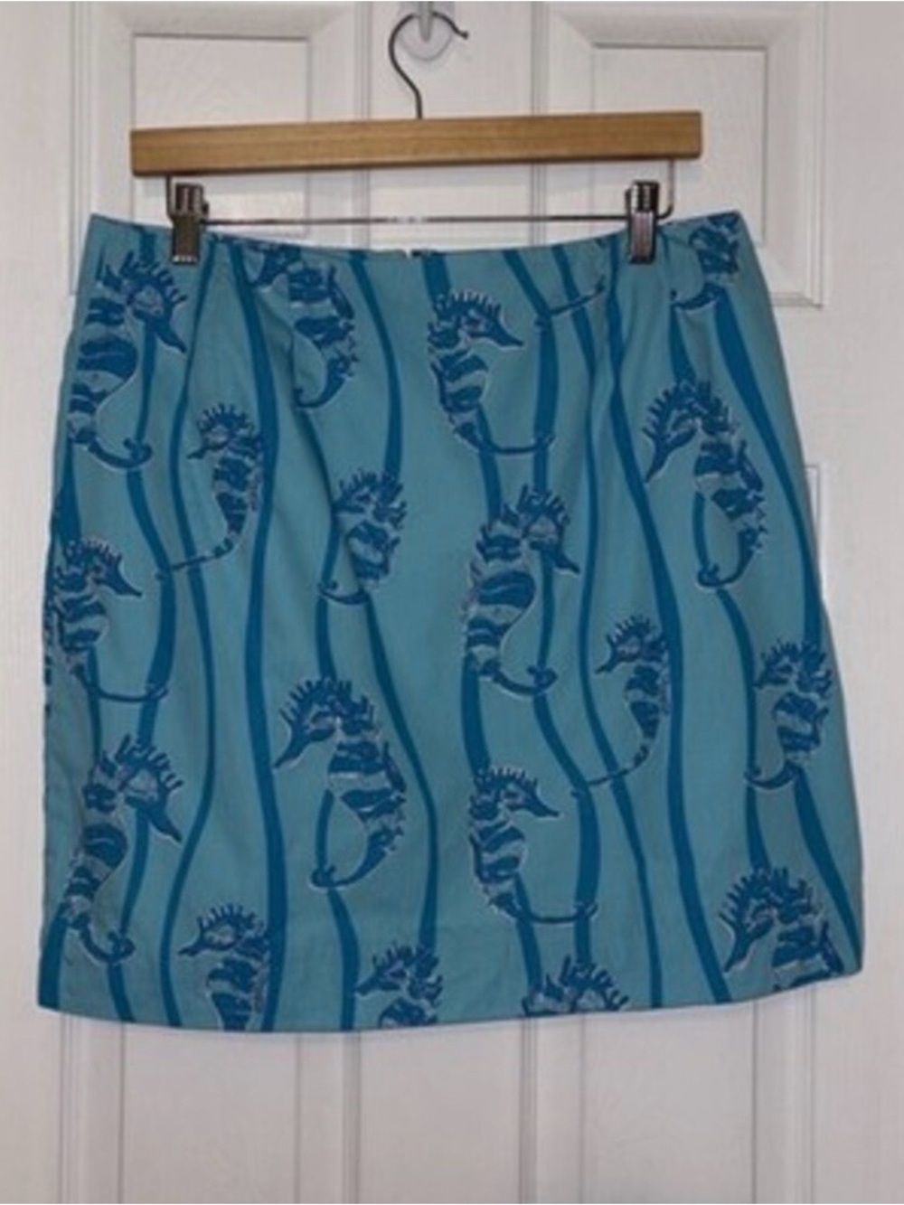 Vintage Lilly Pulitzer Seahorse Print A-line Skirt